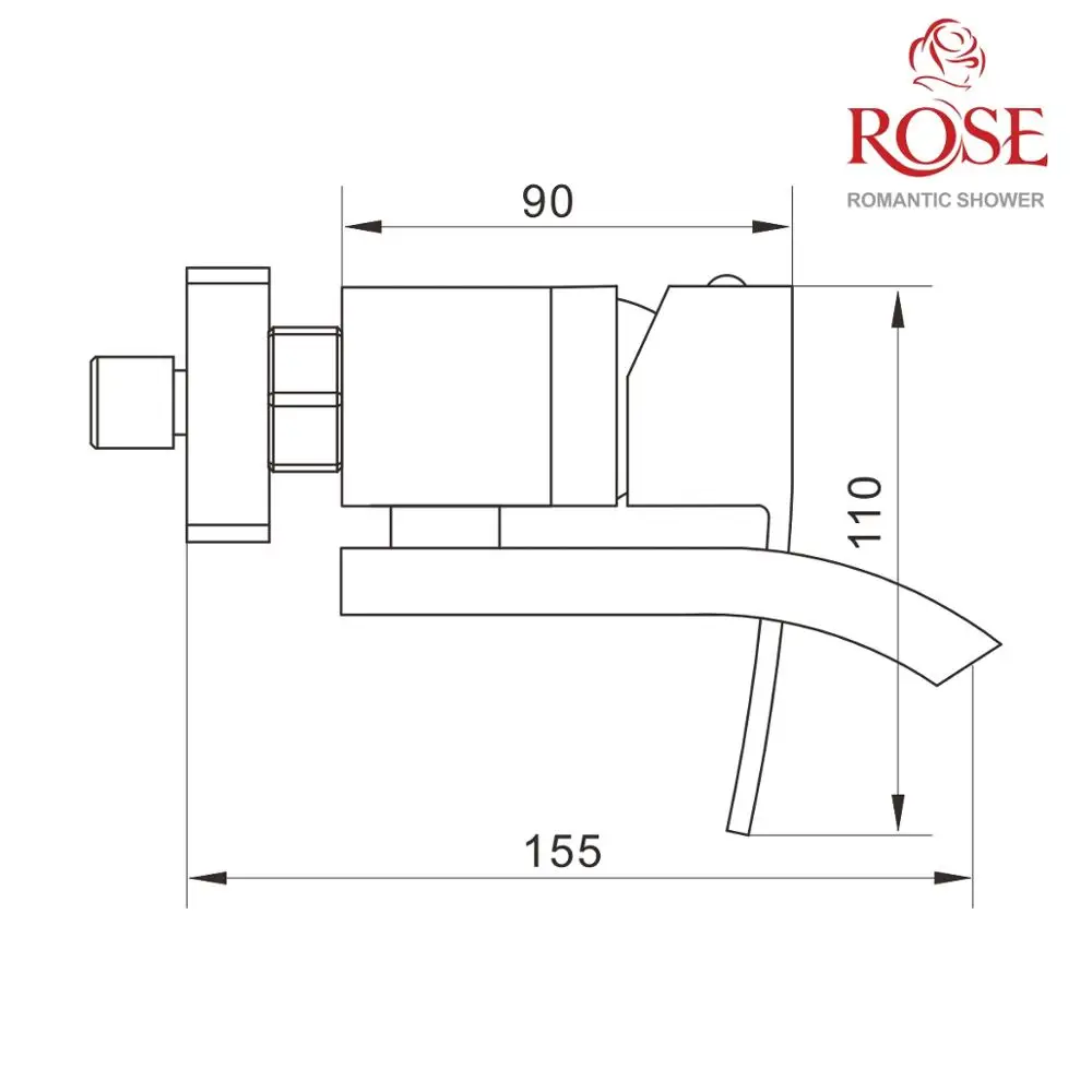 ROSE смеситель для ванны на стену душевая головка латунный кран в ванную набор душ