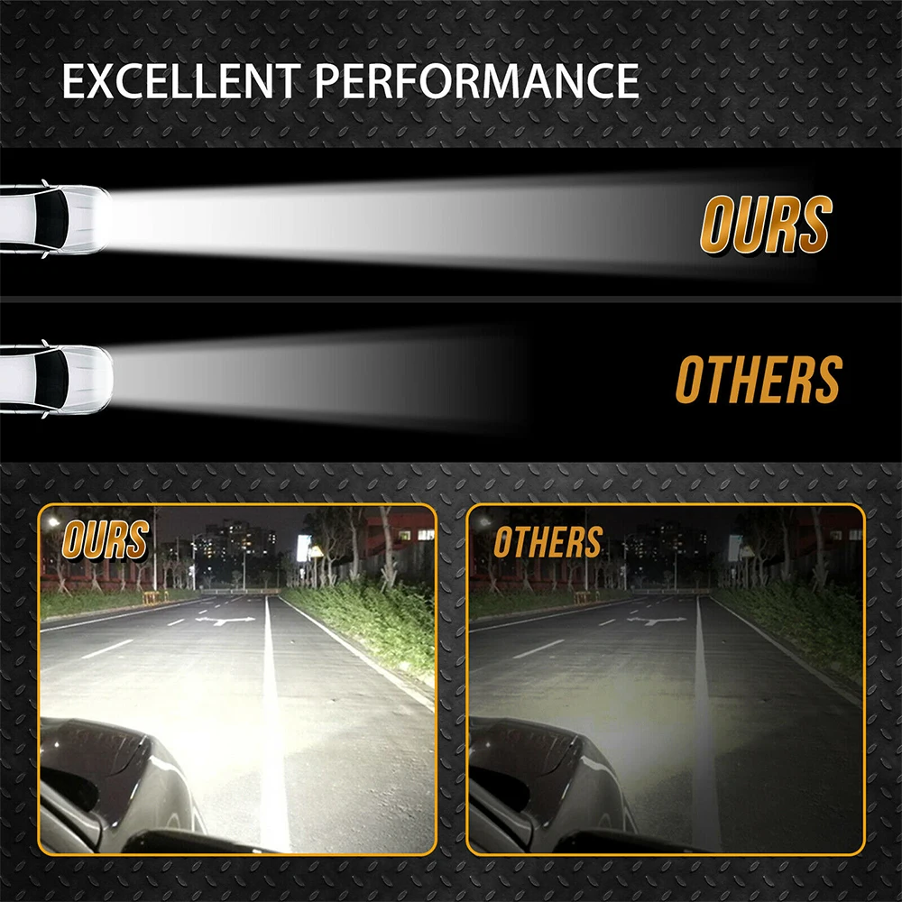 Фара дальнего света 2x7 дюймов 800 Вт Автомобильный светодиодный рабочий