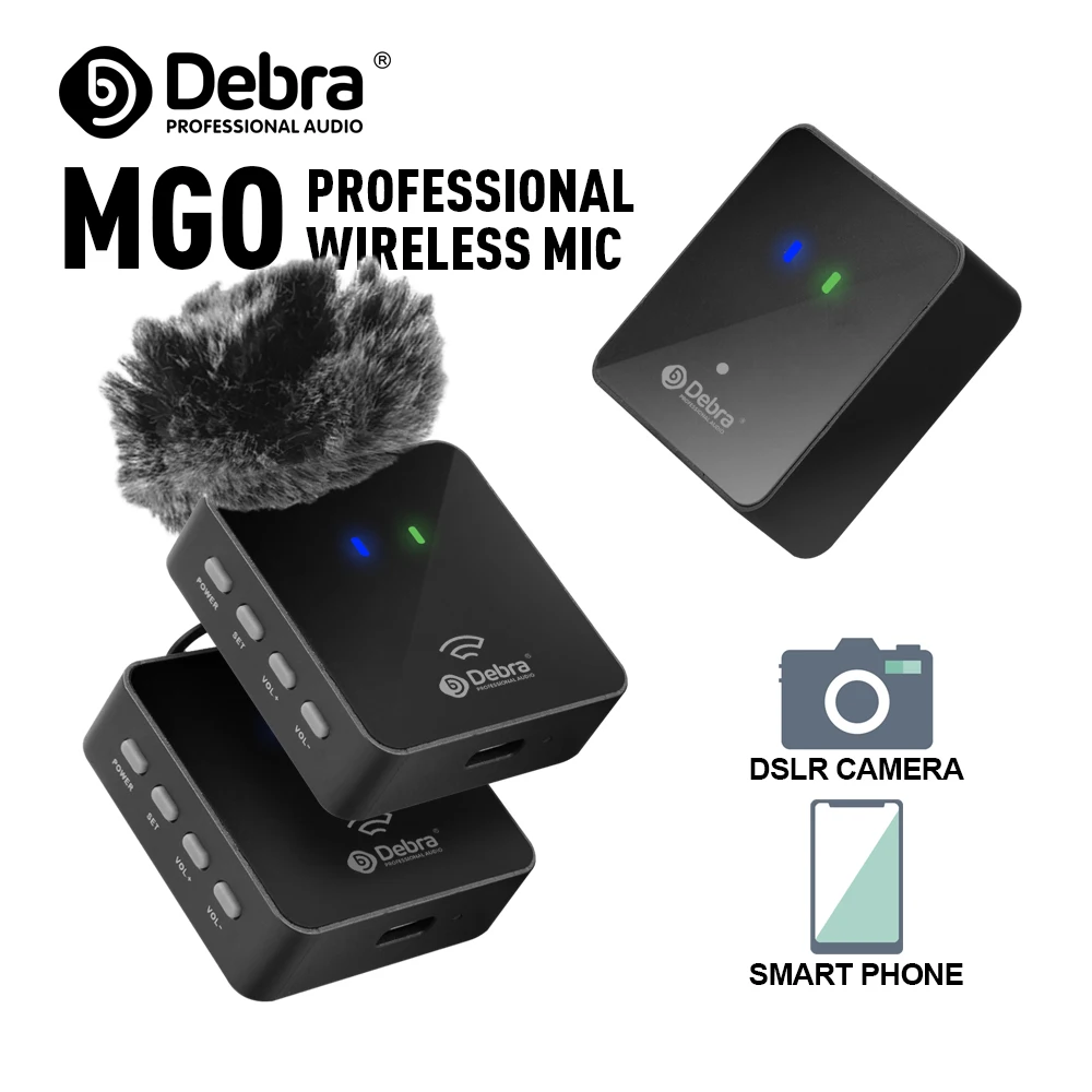 MGO Series Portable Lavalier Interview Recording Wireless Microphone For DSLR Camera Interview, Speech,Video Recording.