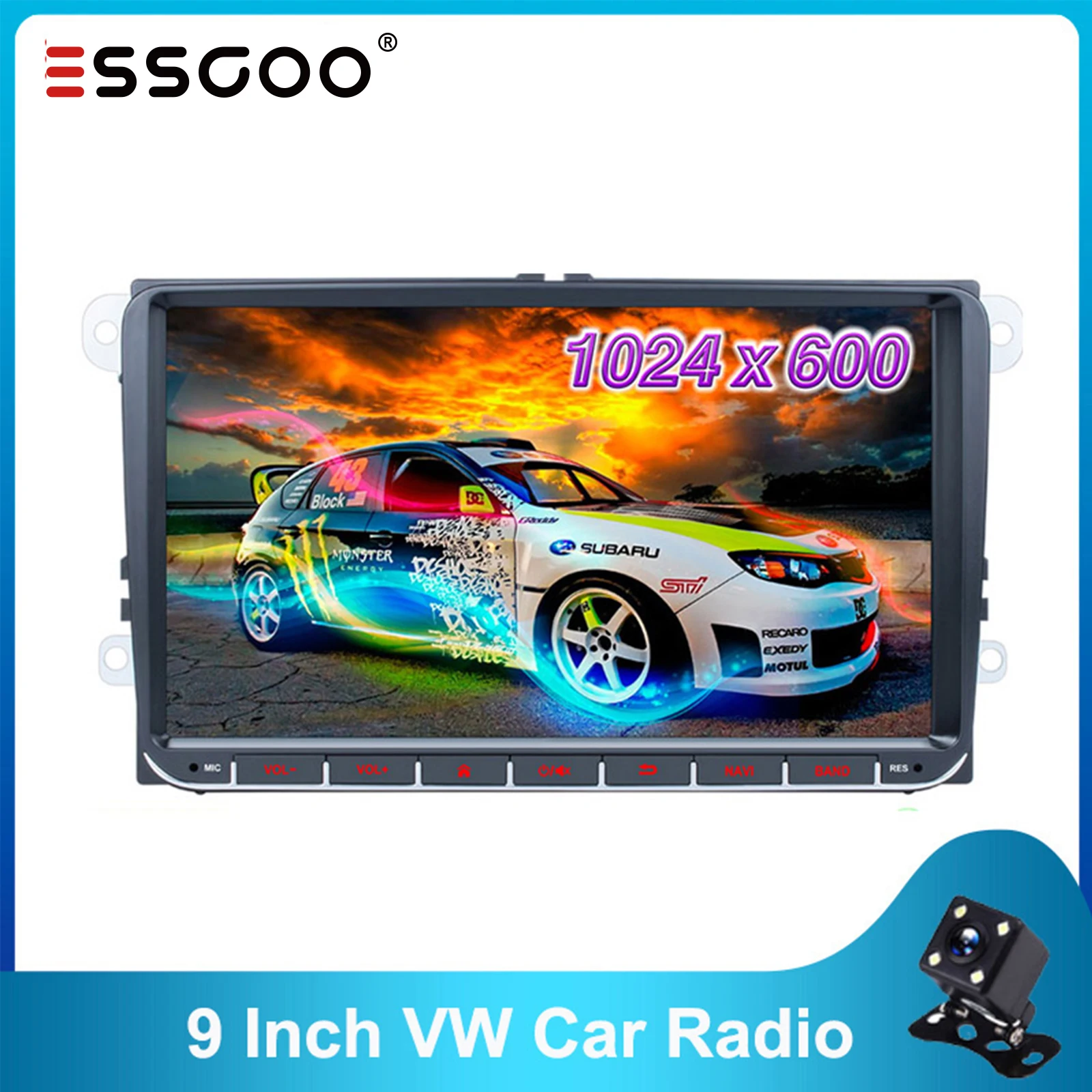 Автомобильный мультимедийный плеер ESSGOO универсальная стерео-система на Android с 9