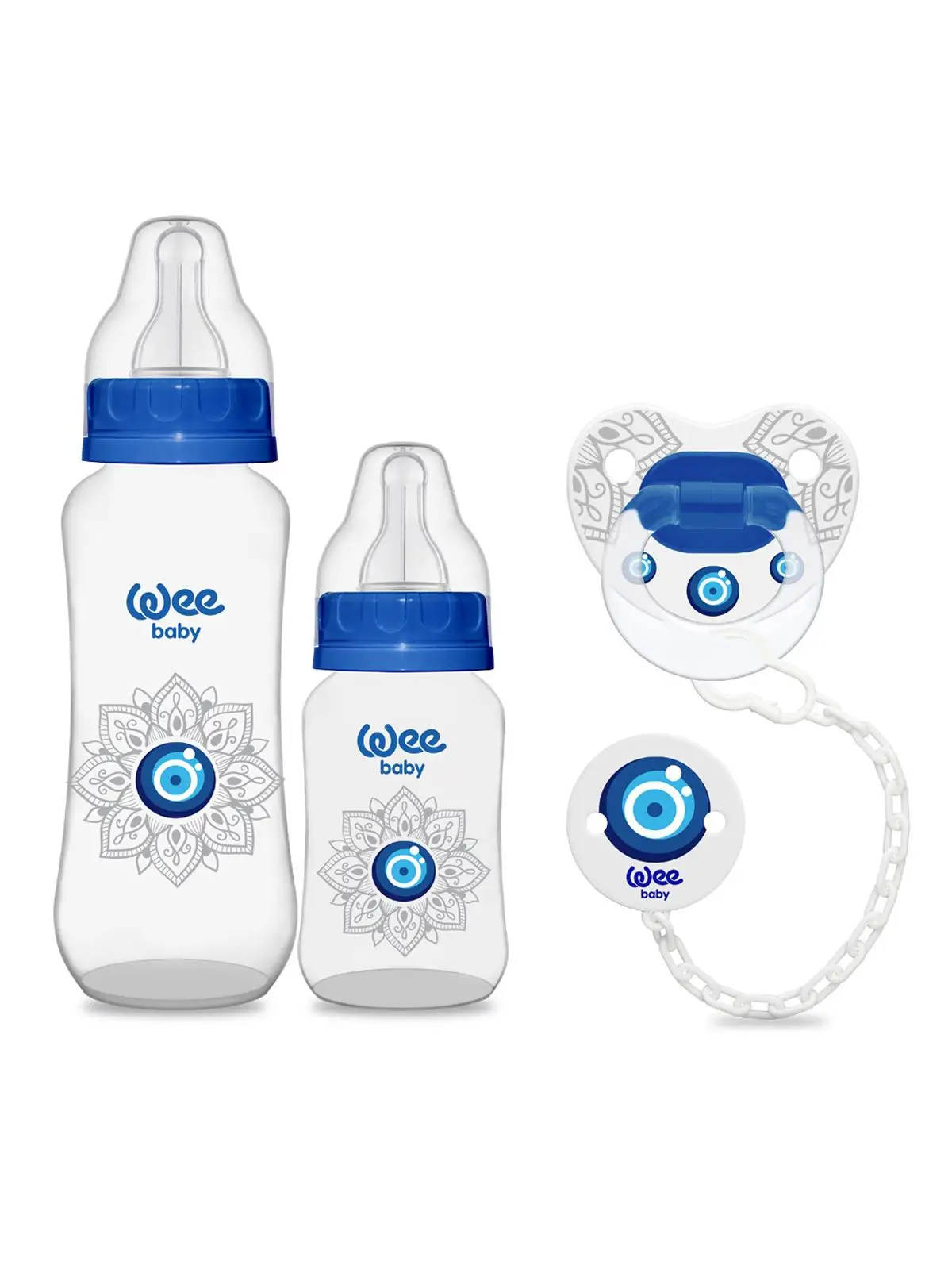Wee Baby Feeding Bottle Set 1 Pcs Classic PP Baby Bottle 150 ml - 1 Pcs Classic PP Baby Bottle 270ml Nipple strap and Spout