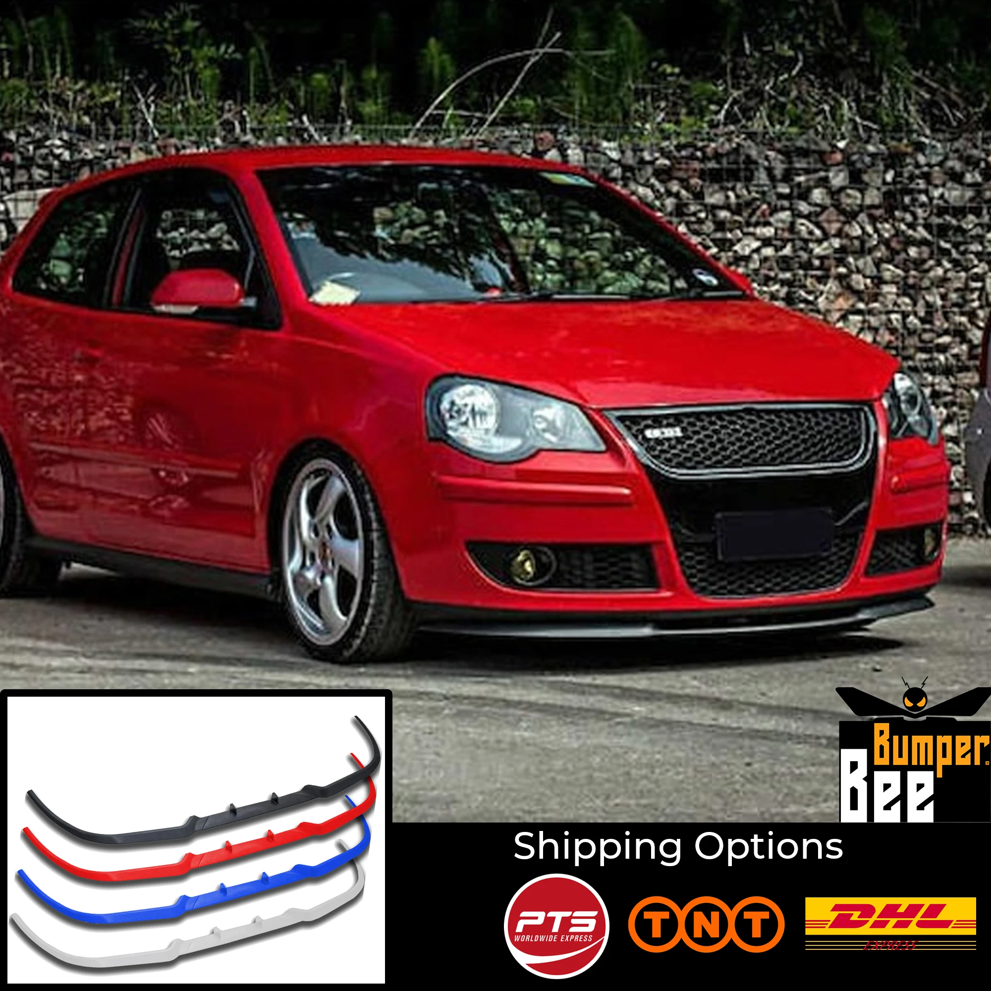 

3 шт., универсальный Передний спойлер для Vw Polo 9N CUPRA R