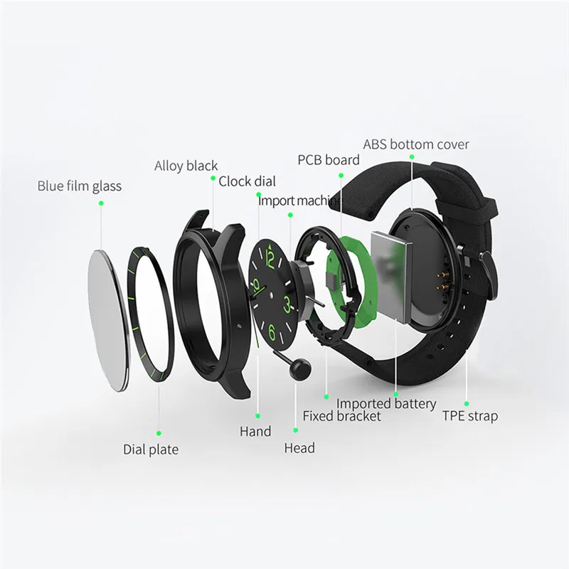 S68/S69 модный круглый экран Bluetooth Смарт часы Модернизированный IP68 Водонепроницаемый заряжаемый кварцевый механизм SmartWatch
