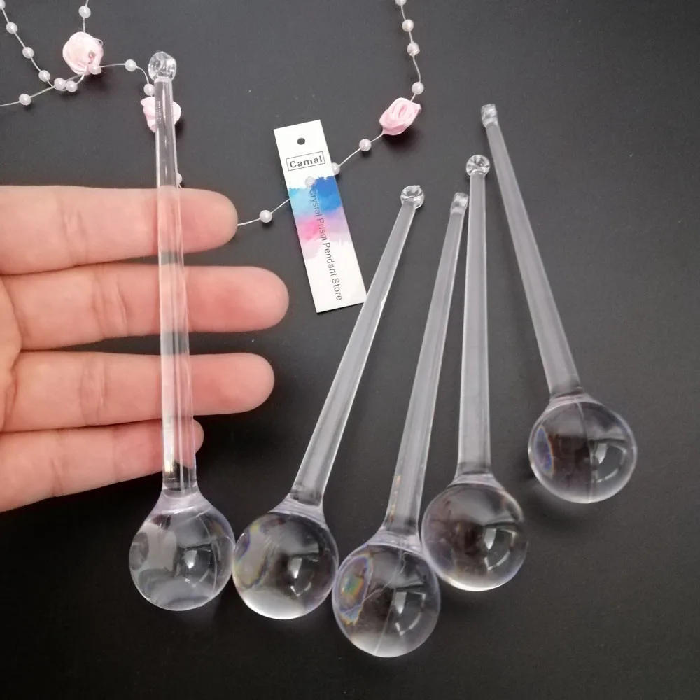 

Camal 5pcs 138mm/5.4inch Waterdrop Raindrop Clear Acrylic Pendant Ceiling Lamp Lighting Chandelier Hanging Party Wedding Curtain