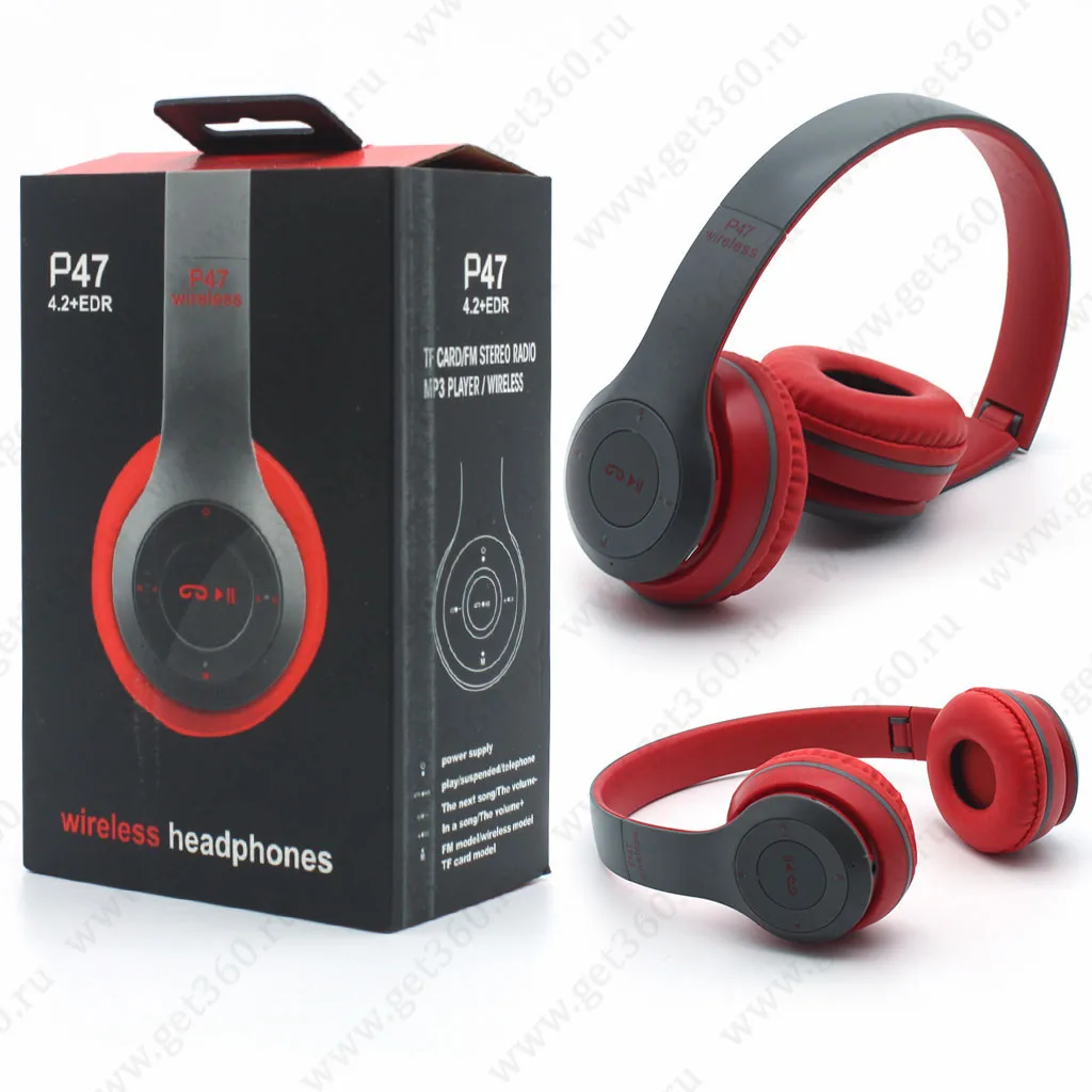 Беспроводные Наушники P 47 Bluetooth + MicroSD FM Радио Блютуз|Наушники и гарнитуры| |