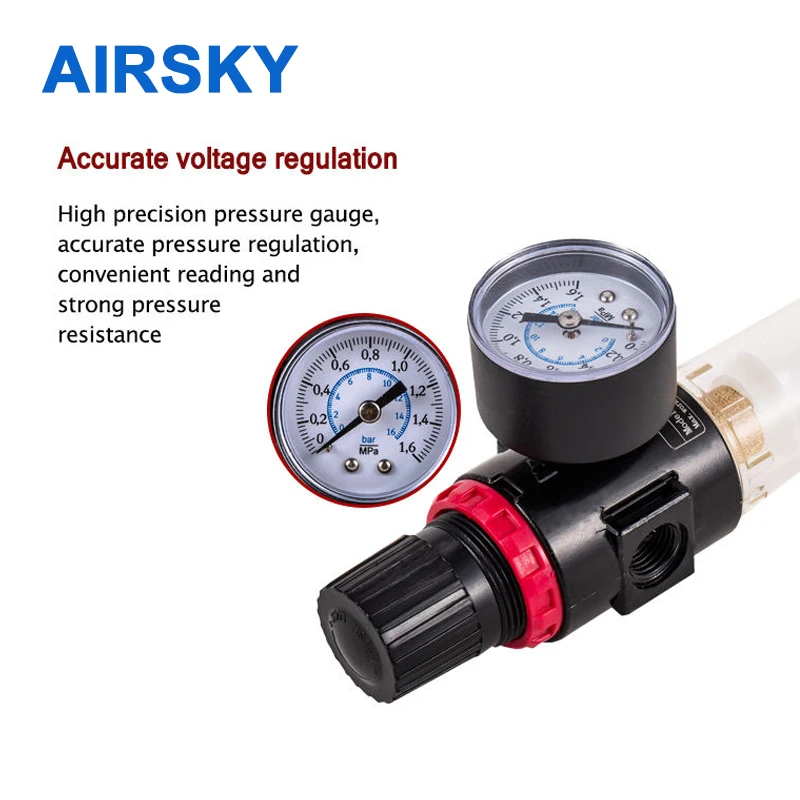 AFR2000 1/4 Регулятор Фильтра для пневматического воздушного компрессора масло