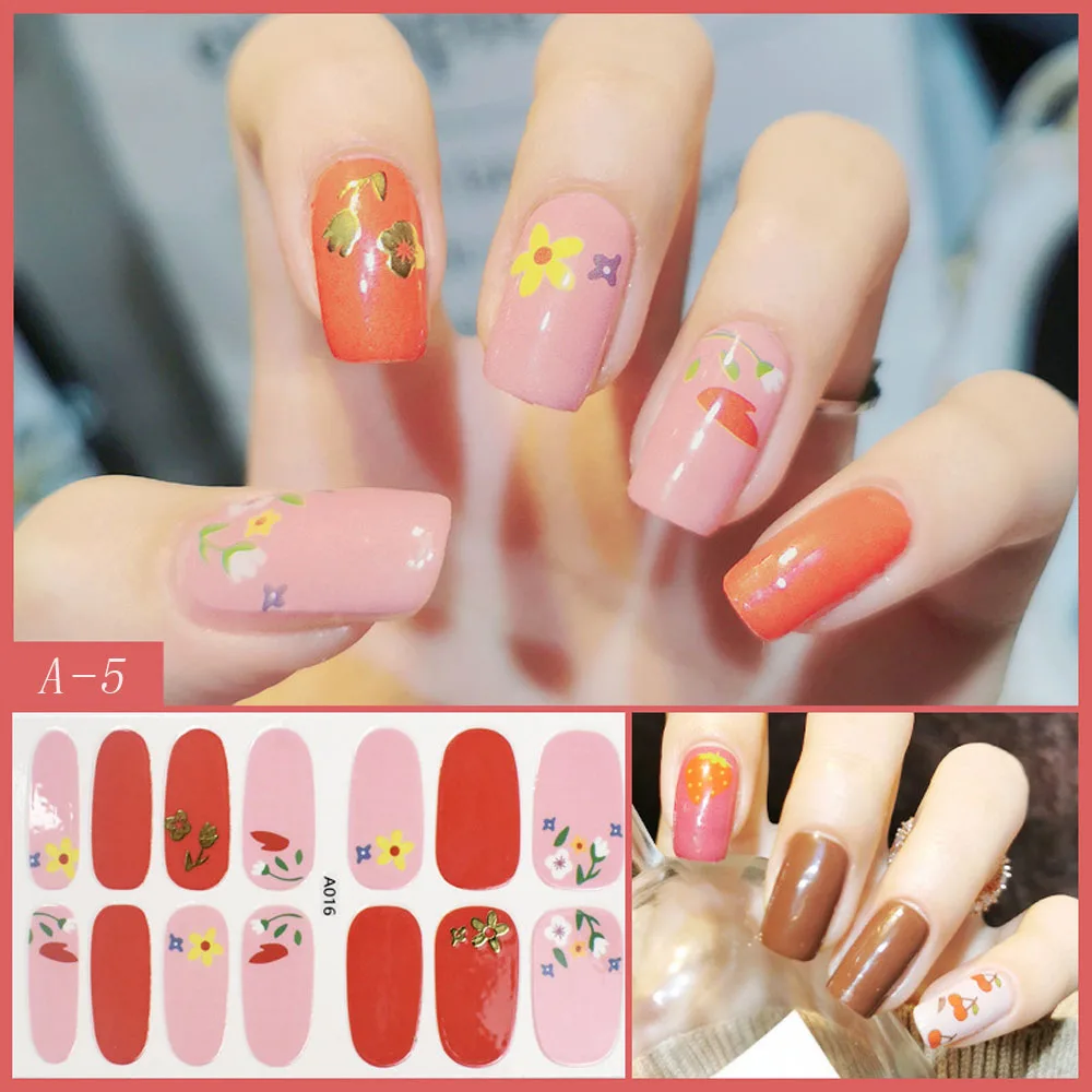 

Nail Art Stickers Manicure Sticker Decal Watercolor Nail Sticker Nails Art Designer Full Cover Nail Sticker Creative stickers