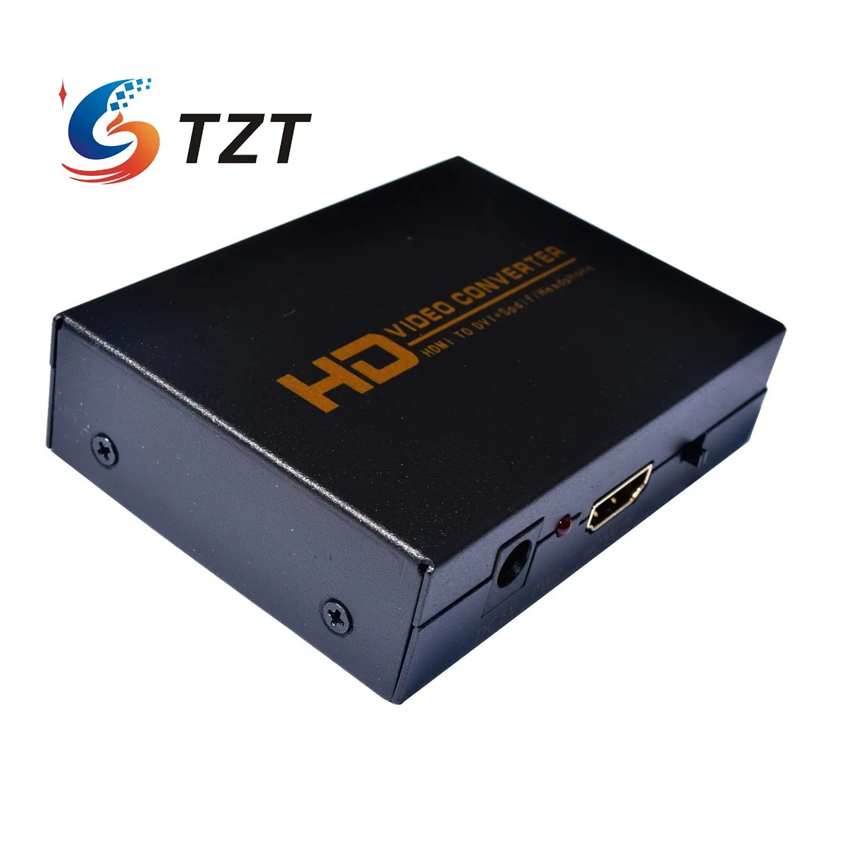 TZT NK-X3 HD видеоконвертер HDMI-совместимый с DVI + SPDIF/наушники для ТВ-проектора