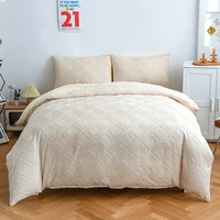 simplicity bedding set plaid wave diamond solid color duvet cover pillowcase no bed sheet set single size 150x200 bedroom nordic