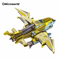 microworld 3d metal puzzle games bomber airplane model kits diy laser cutting jigsaw toys christmas gifts for teen adult