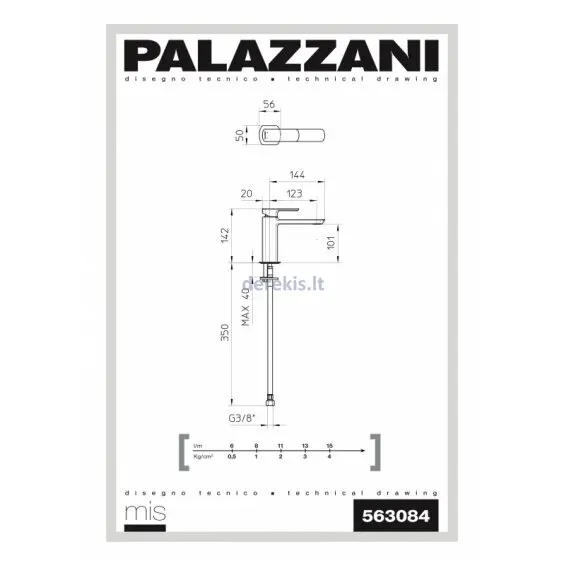 Cмеситель для раковины. PALAZZANİ. made in İtaly