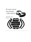 Комплект колес для ремней и молдингов Renault Dacia Duster 2010 2021 полный комплект пластиковых защитных чехлов из АБС-пластика отделка Тюнинг автомобиля tuni