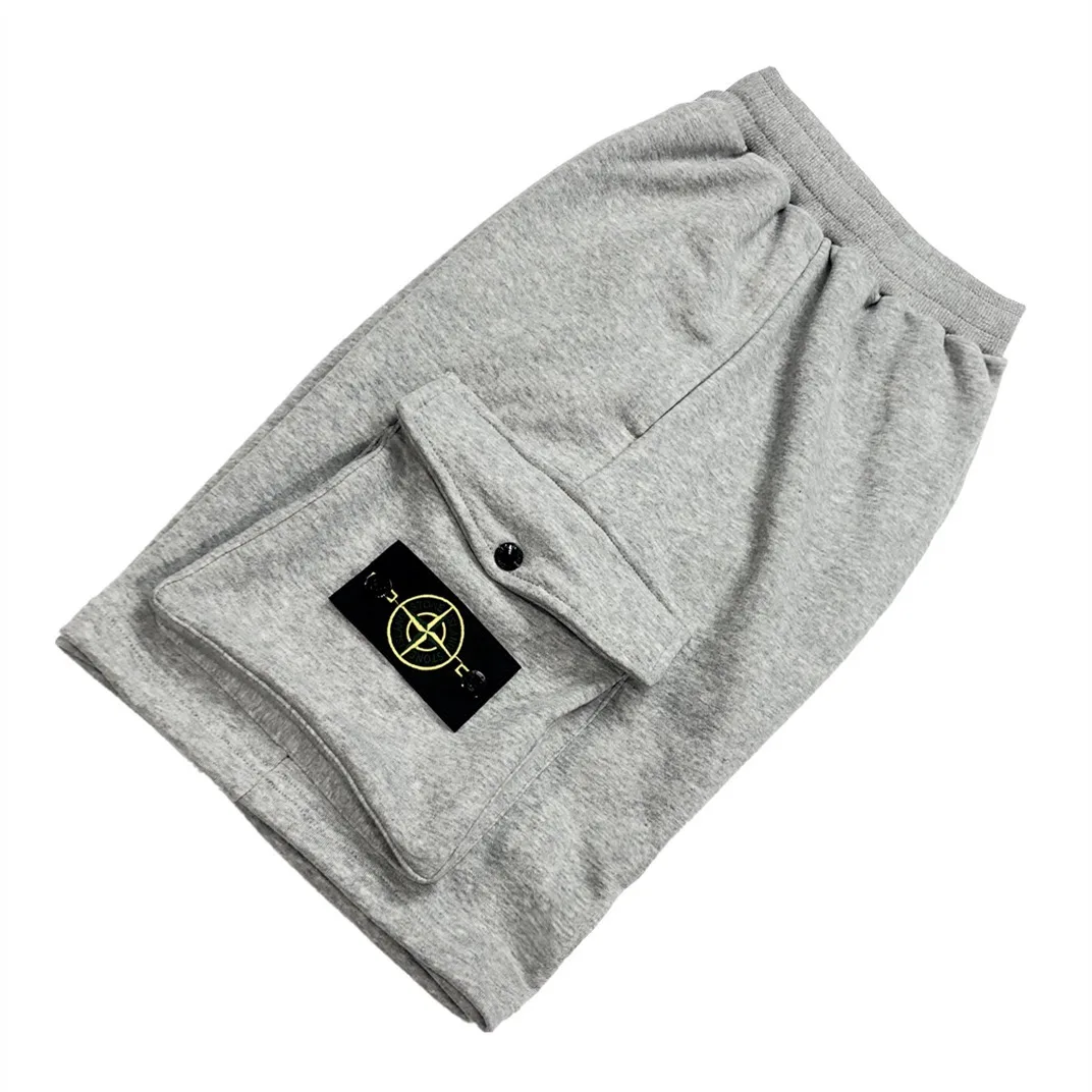 

21ss luxury brand design Compass Black Grey elastic waist beach pant Trousers Men Women Jogger Sweatpants Outdoor Shorts