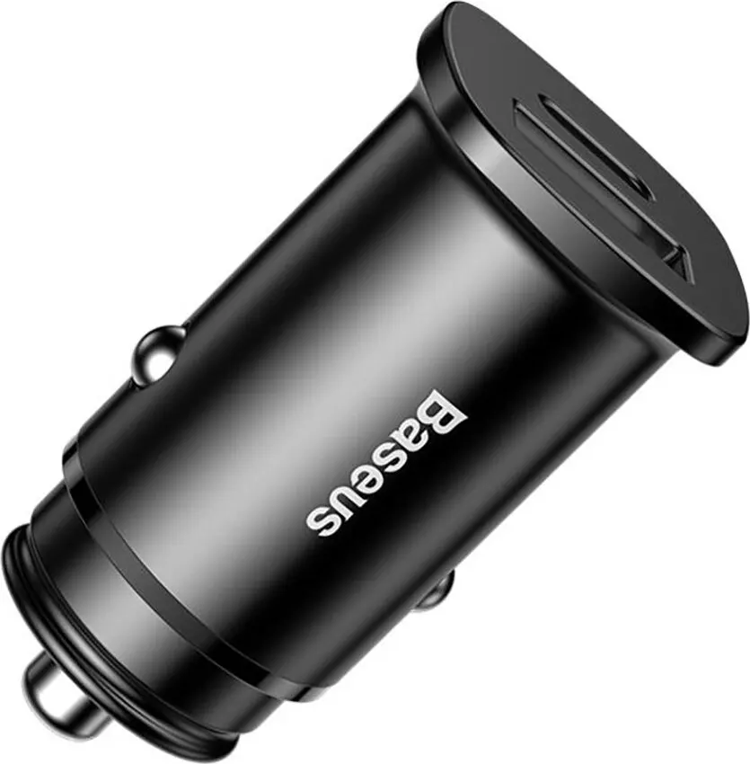 Автомобильное зарядное устройство Baseus Circular Plastic A+C 30W PPS Car Charger Black (CCALL-YS01) |