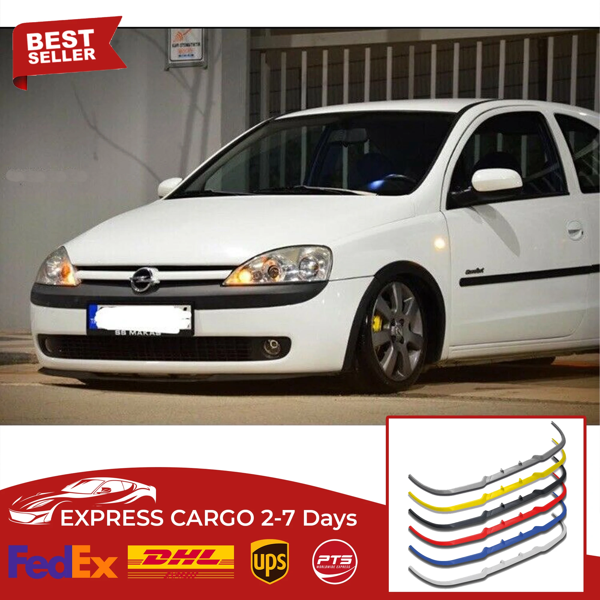 

3 шт., универсальный Передний спойлер для Opel Corsa D Vauxhall CUPRA R