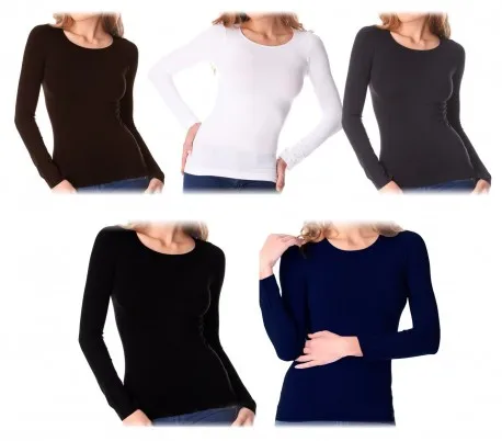 VKA20 Pack 5 T-shirts with plush inner mod. ILENIA long sleeve |
