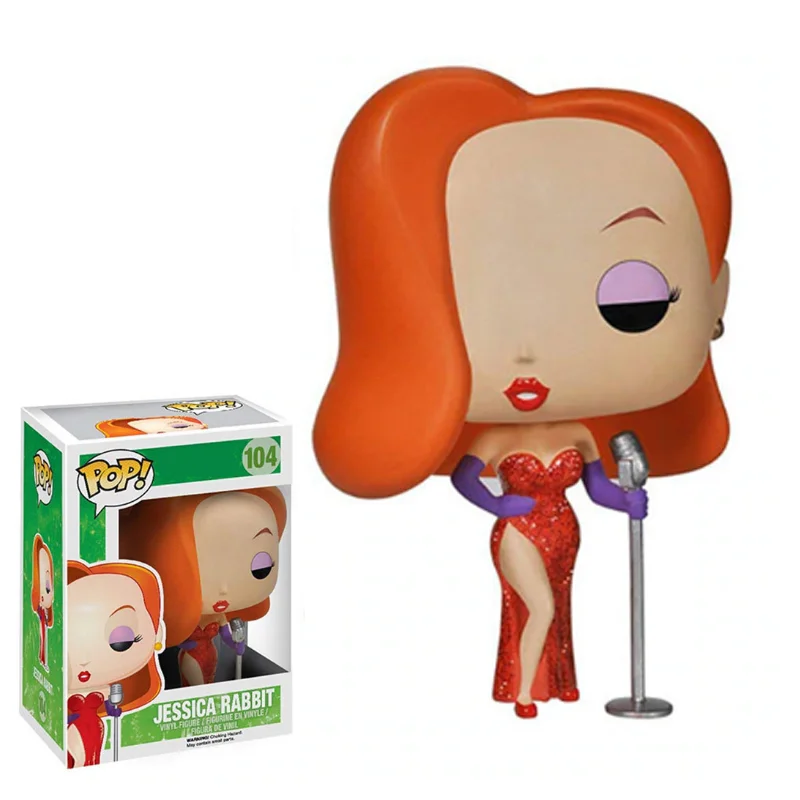 Funko Pop: Jessica Rabbit #104 коллекция виниловых кукол Фигурки игрушки|Игровые фигурки и