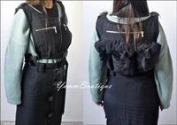 original sleeveless cotton padded vest women fashion strap bag streetwear multipocket