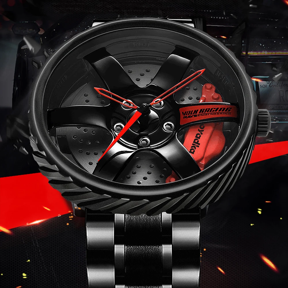 

Часы наручные BOYADKA Мужские кварцевые, спортивные водонепроницаемые креативные, с колесами для автомобиля, с индивидуальным дизайном