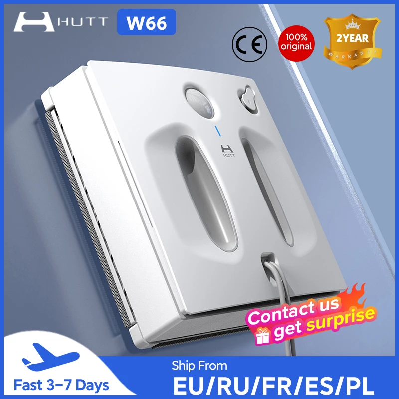 HUTT W66 Robotic Window Cleaner Smart Washing Window Cleaning Robot  Vacuum Cleaner Glass Limpiacristales Remote Control