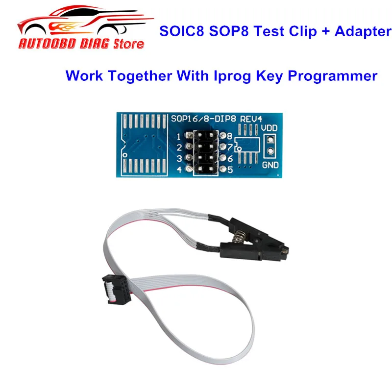 Тестовый зажим SOIC8 SOP8 с адаптером для программирования Iprog + Pro EEPROM