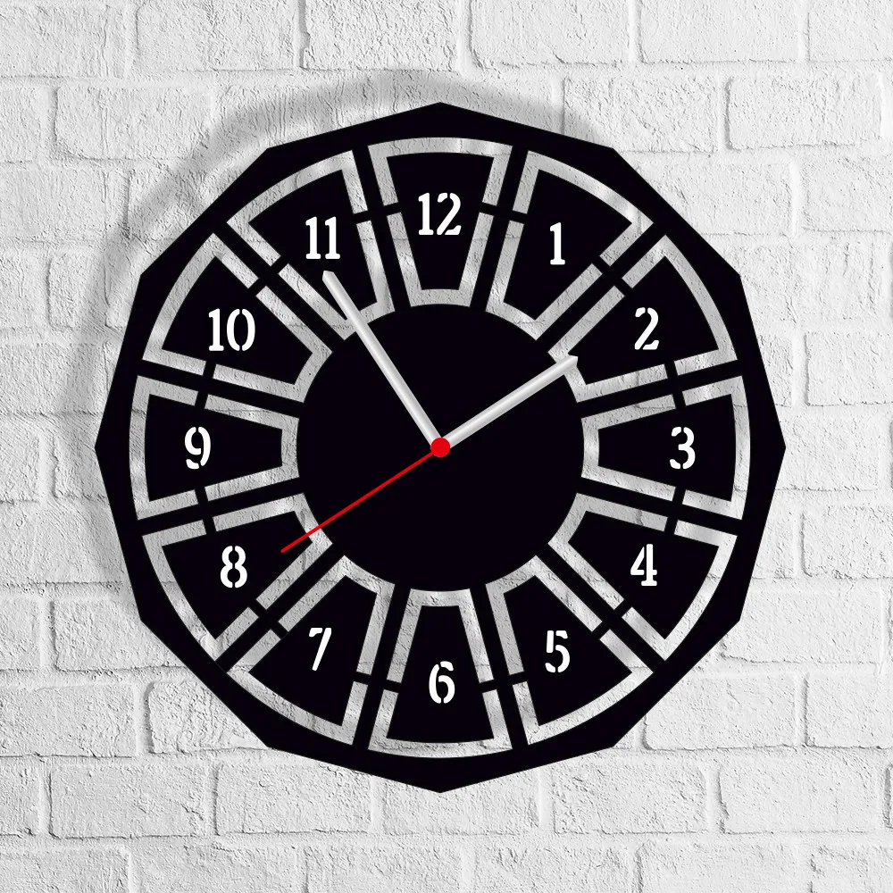 

Matt Black Metal Wall Clock 45x45cm