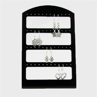 48 holes jewelry organizer stand black plastic earring holder personal practical earrings display storage rack fashion