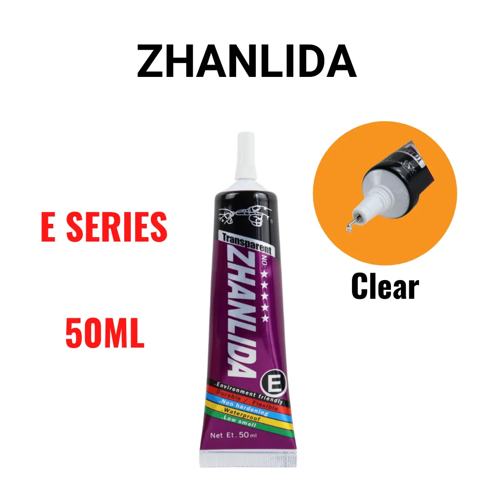 

Zhanlida E 50ML Clear Contact DIY Adhesive Universal Repair Glue With Precision Applicator Tip