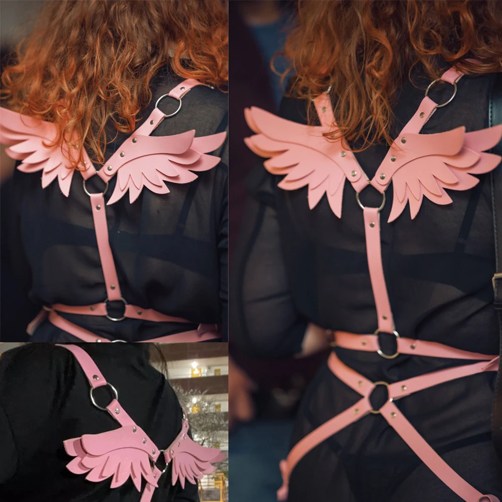 Женский комплект из ремня и подвязки ангельские крылья | Женская одежда