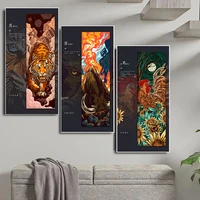 chinese zodiac signs posters and prints for living room abstract animals dragon snake dog canvas painting wall art home decor