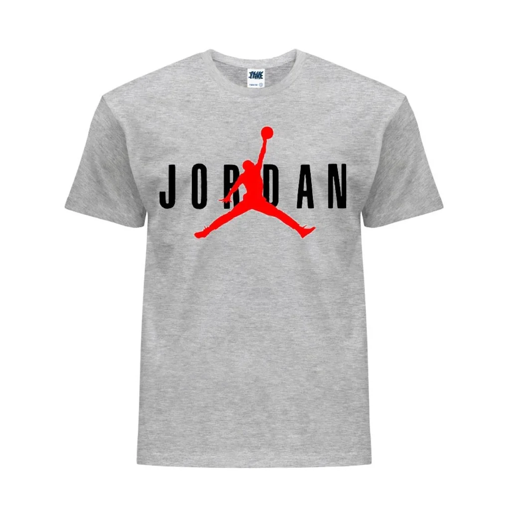 Футболка Jordan серый унисекс | Мужская одежда