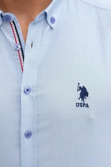 Синий U.S. POLO ASSN. Обычная тонкая рубашка - Цвет: Синий