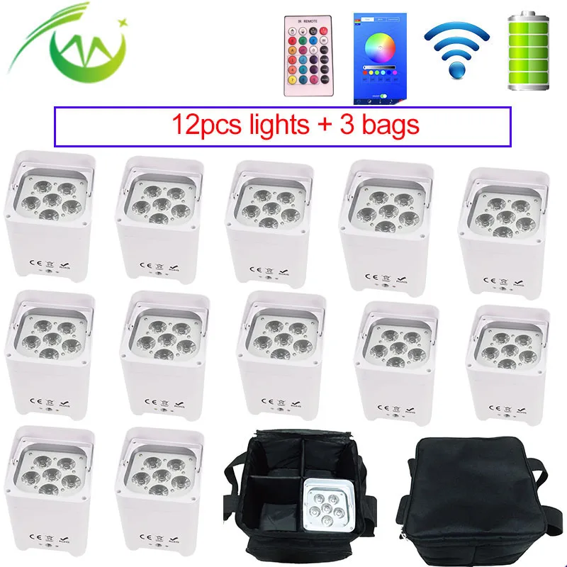 Беспроводной dmx Uplights 6*18W RGBWA УФ аккумулятор мощный Par Uplighting вечерние ринка клуб DJ
