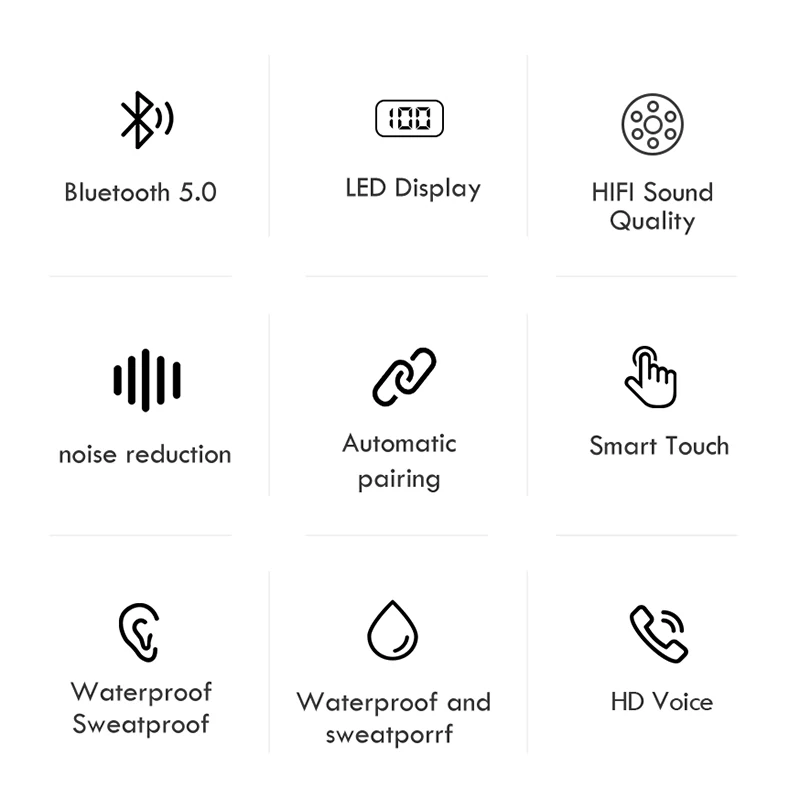 Bluetooth наушники с сенсорным управлением 2000 мА · ч микрофоном|Наушники и гарнитуры|