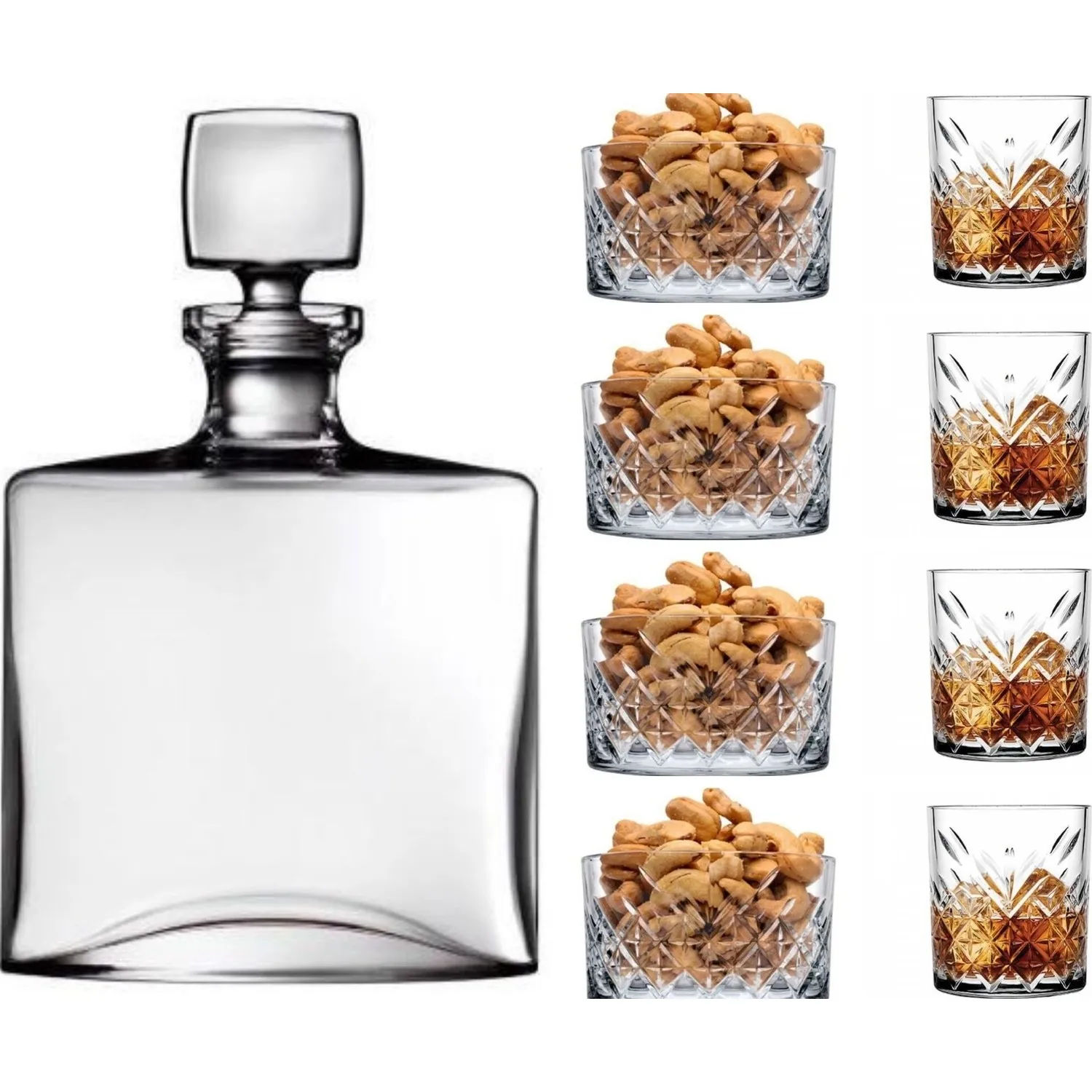 

whiskey glass carafe wine cocktail crystal kitchen tradition design handmade design presentation stylish gift