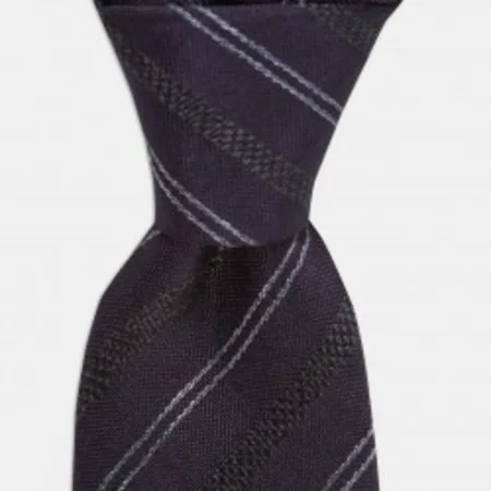 

Gray striped purple silk tie 67828080