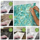 15x5 см20x20 см зеленая мраморная плитка наклейка Водонепроницаемая Настенная Наклейка Backsplash для ванной кухни кемпера украшение для дома белый