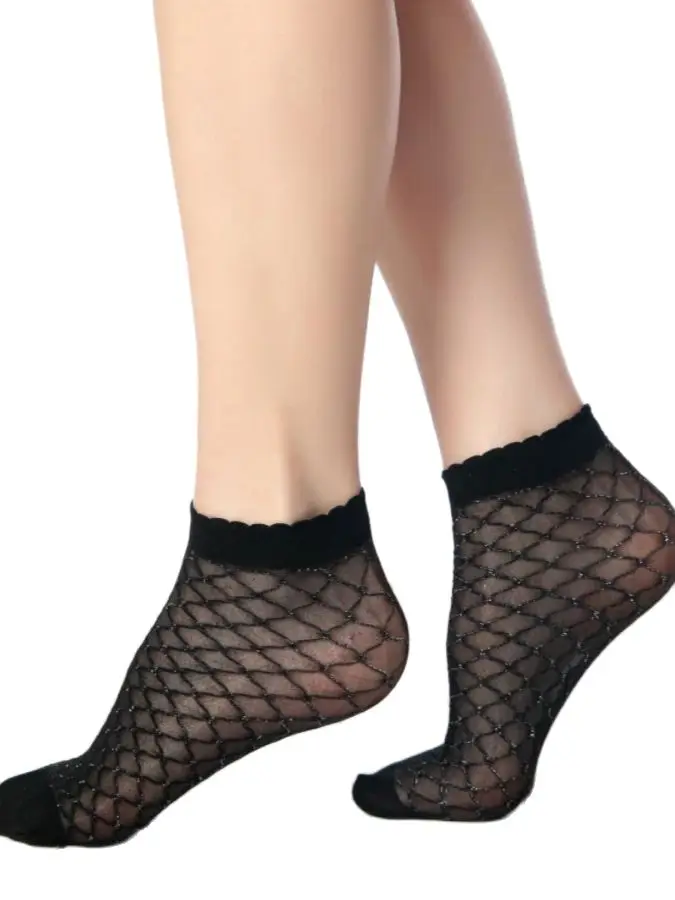 

Tulle Patterned Black Socks 10 Pieces