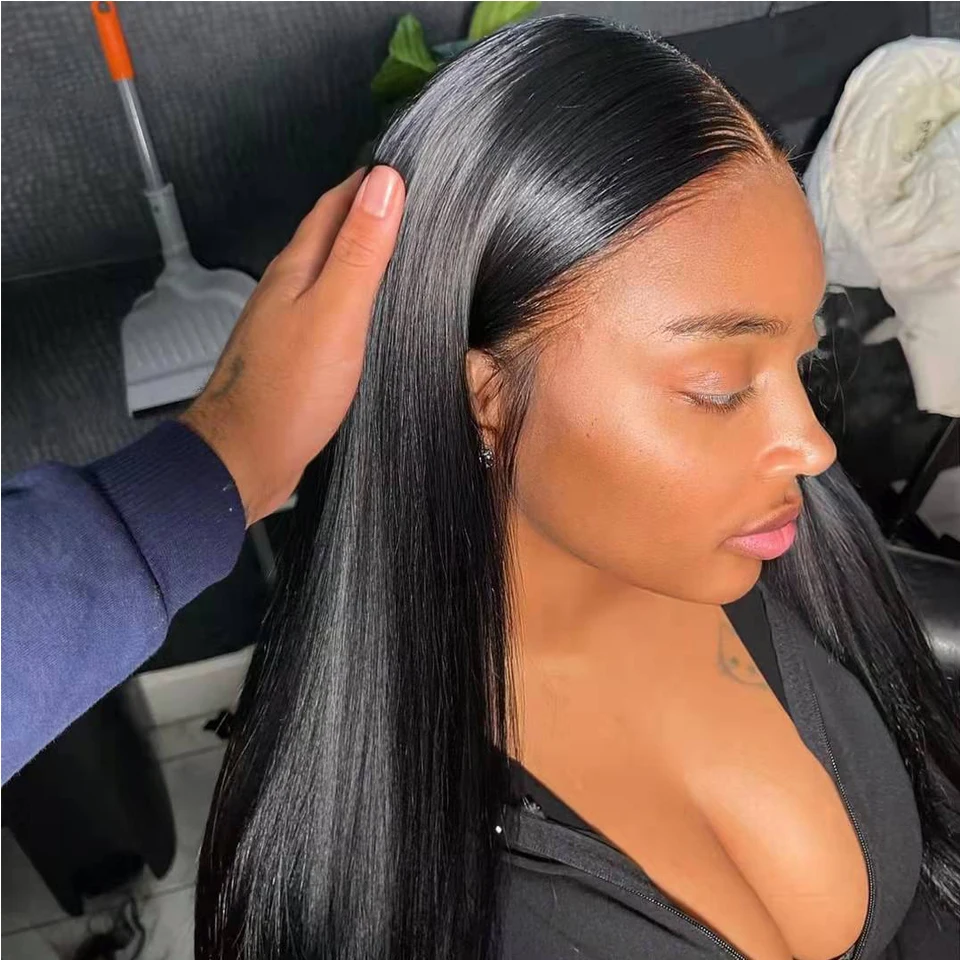 Бразильские прямые волосы с пучком 100% натуральные для наращивания натуральный