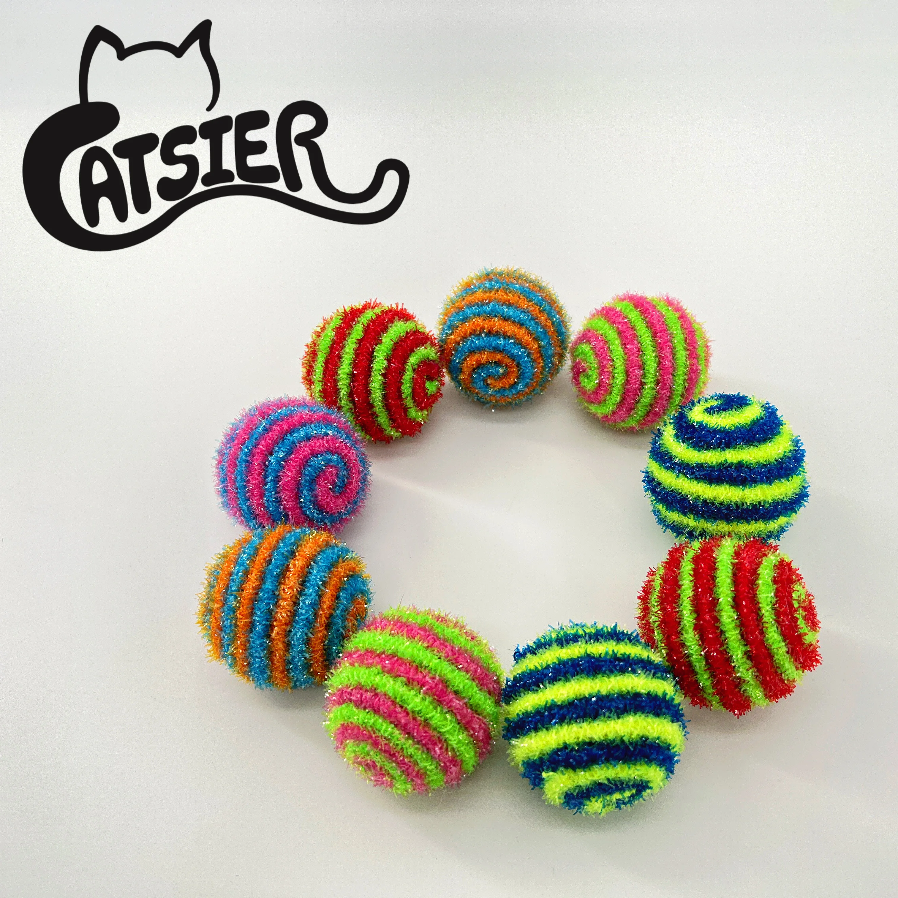 

6Pcs/Lot Pet Cat Toy Ball Elastic Bite Resistant Funny Kitten Ball Toy Cat Interactive Toy for Cats Kitten Pet Supplies