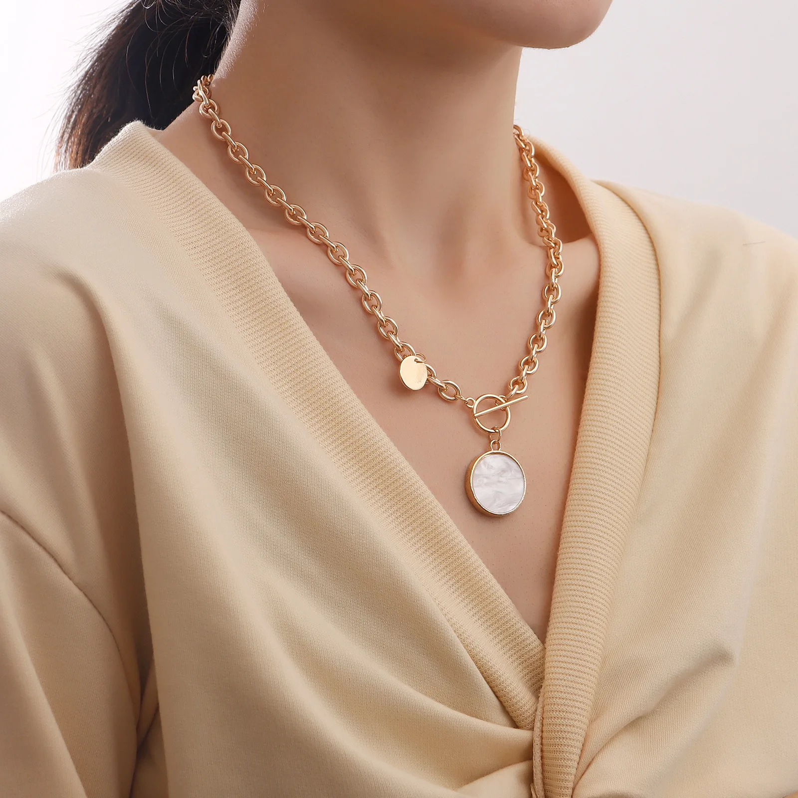

Clavicle Chain Niche Design Frito Necklace Female Trend Alloy Sweater Chain Collar Ornaments Collier Acier Inoxydable Femme