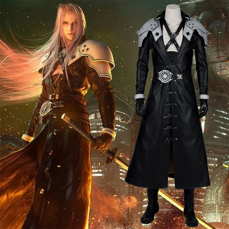 

Final Fantasy VII Remake Sephiroth Cosplay Costume Game FF7 Adult Halloween Outfit All Size