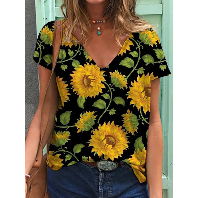 

Женский пуловер с коротким рукавом и V-образным вырезом