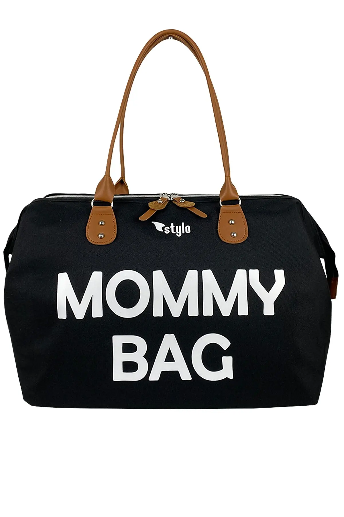 

Mommy Bag Mother Baby Care And Women's Bag-black White Print