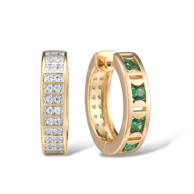 

Green and Clear Sparkling Hoops