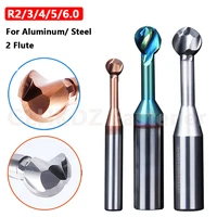 r2 r3 r4 r5 r6 solid carbide t type ball nose end mill 2 flute router bit cnc milling cutter chamfering tool for aluminum steel
