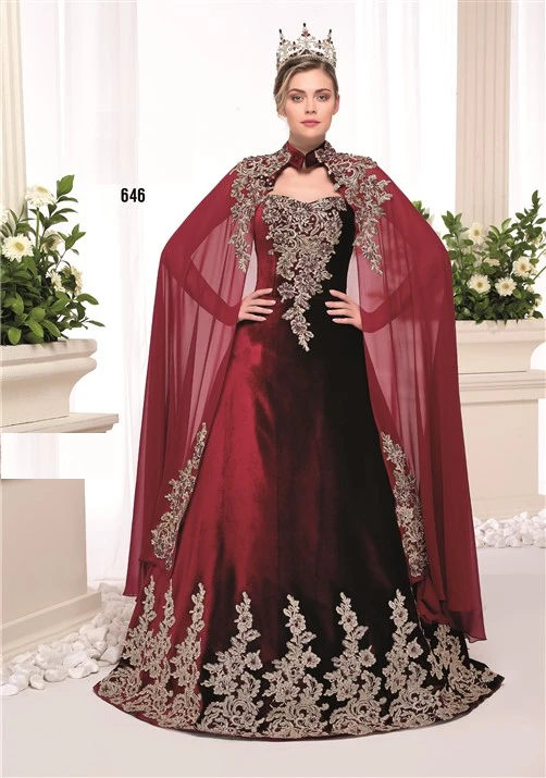 Бархатная накидка Hurrem Sultan SML646|Свадебные платья| |