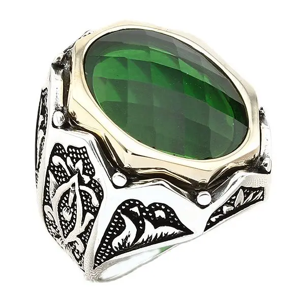 

Мужское кольцо из серебра 925 пробы, с натуральным камнем