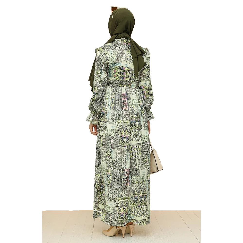 

Printed sports dress Abaya Dubai turkey muslim fashion hijab dress Islamic clothing for women african dress dress new sezo