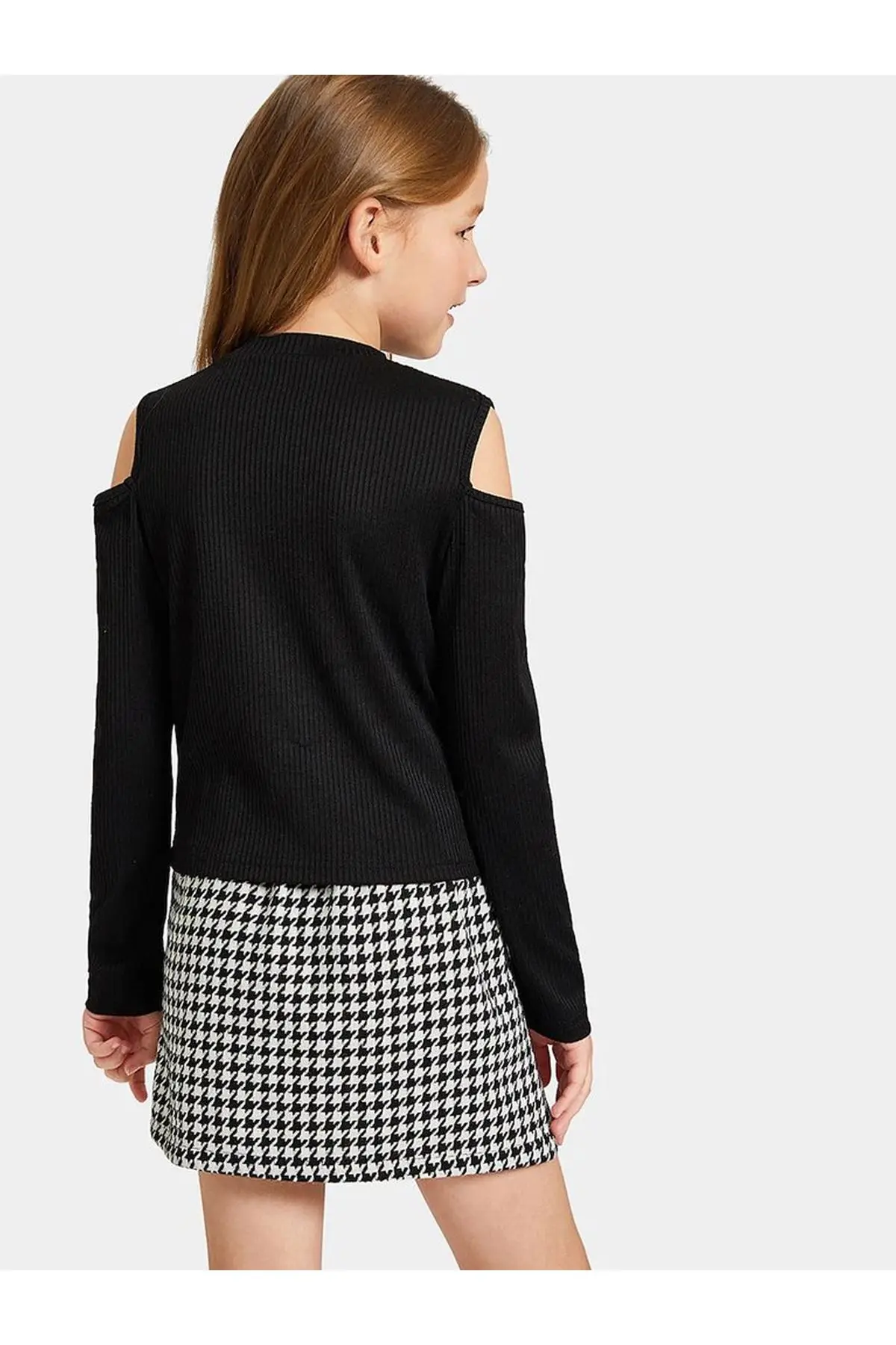 Черный сезонный костюм с юбкой для девочек|Комплекты одежды девочек| |